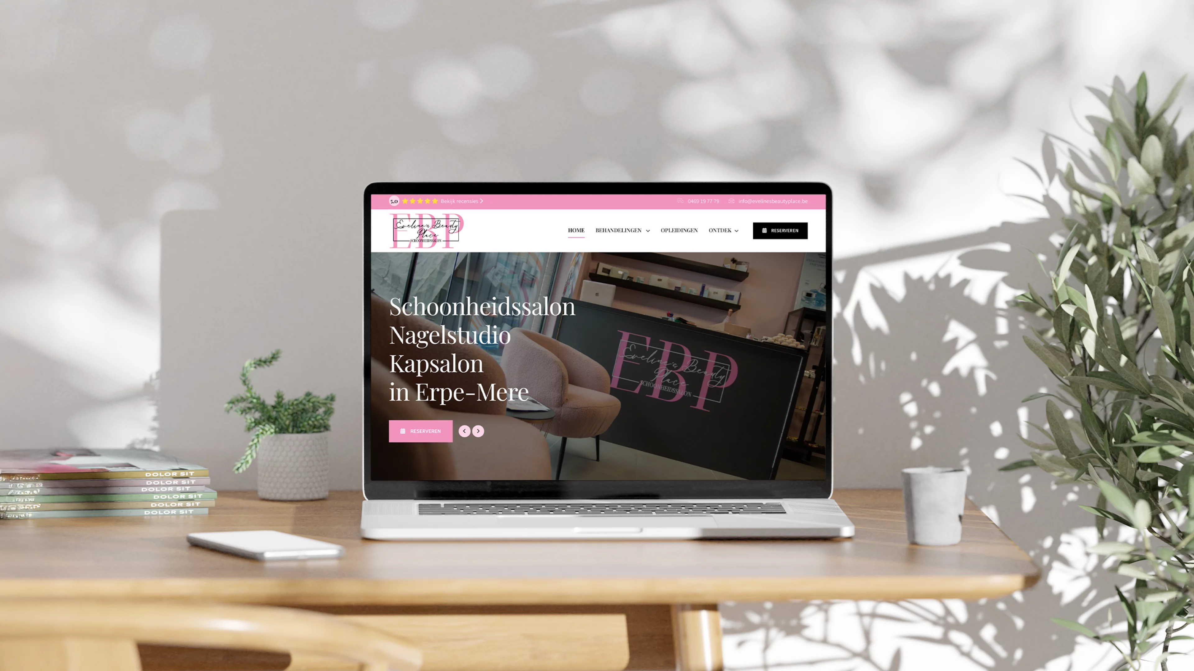 Een flexibele en stijlvolle website voor Eveline's Beauty Place